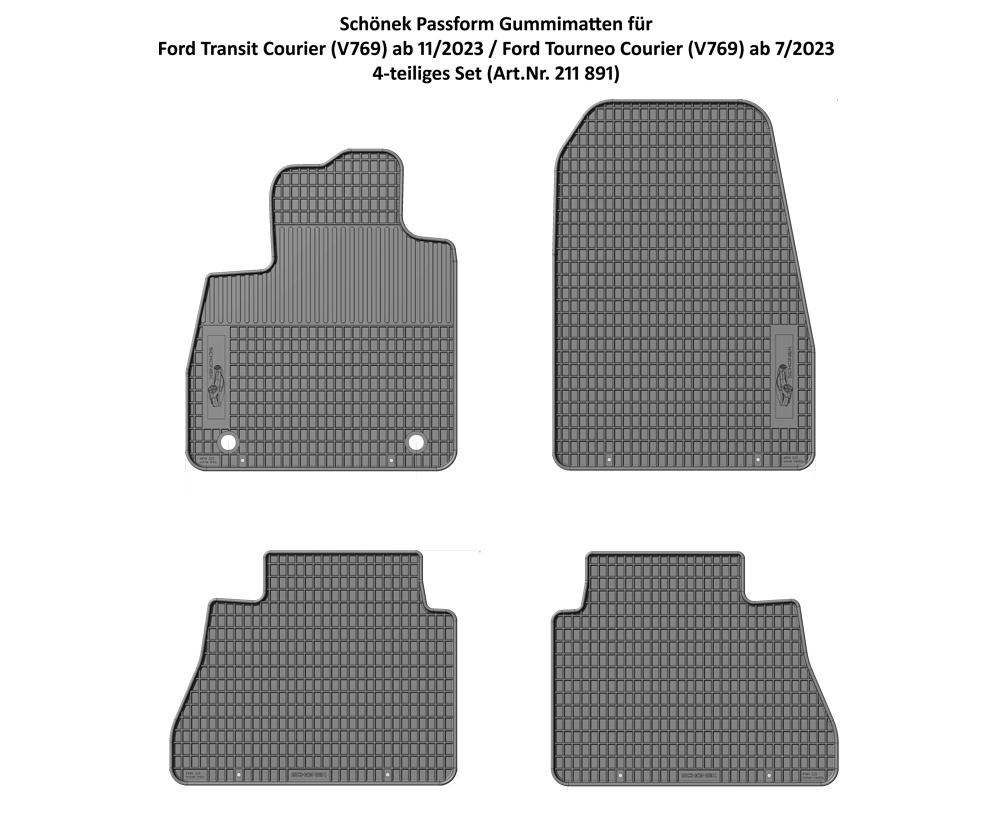 Fußmatten für Ford Transit Courier (V769)  / für Ford Tourneo Courier (V769)
