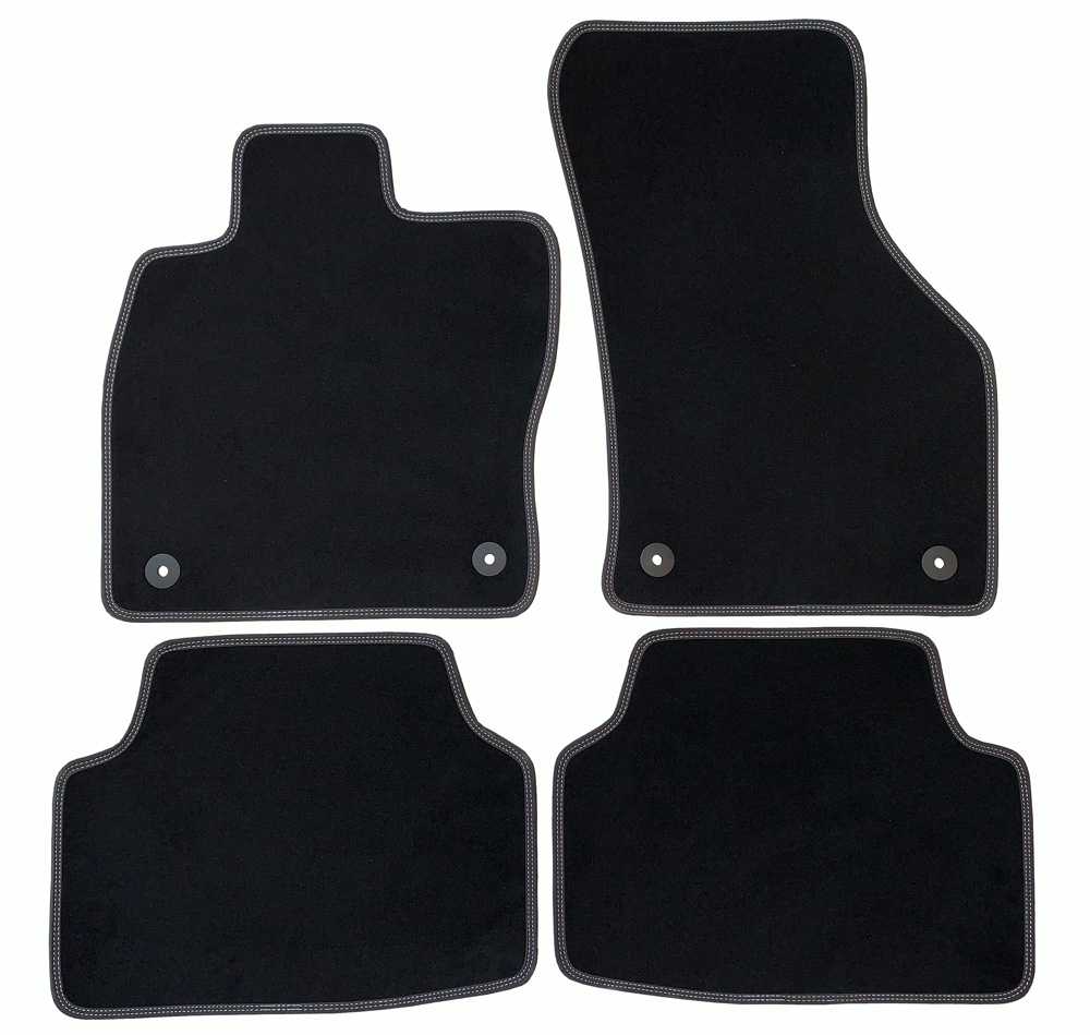Autoteppich-Set Brillant schwarz für Skoda Octavia III