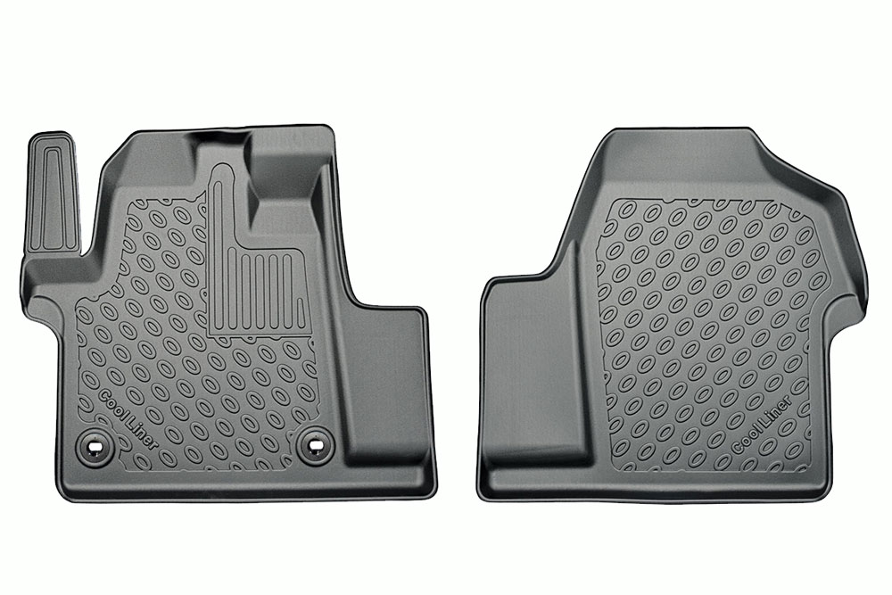 Premium Fußraumschalen 2-teilig für Citroen Jumpy III / Citroen e-Jumpy III / für Peugeot Expert III / für Peugeot e-Expert / für Toyota ProAce / für Toyota ProAce (Elektro) / für Opel Vivaro C