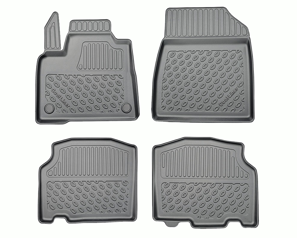 Premium Fußraumschalen 4-teilig für Mercedes Citan Tourer (W420) / für Mercedes T-Klasse (W420) / für Renault Kangoo III / für Nissan Townstar